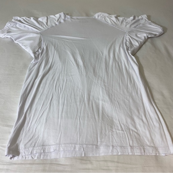EJIS White Crew Neck Tee Shirt Men's Large Padded Armpit Wearable Confidence - Picture 7 of 7